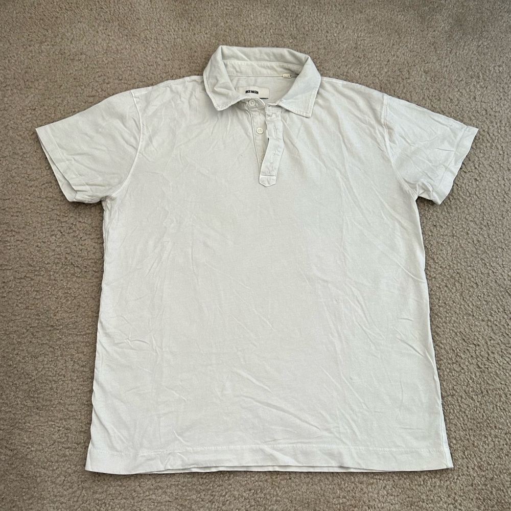 Buck Mason Cream Cotton Polo